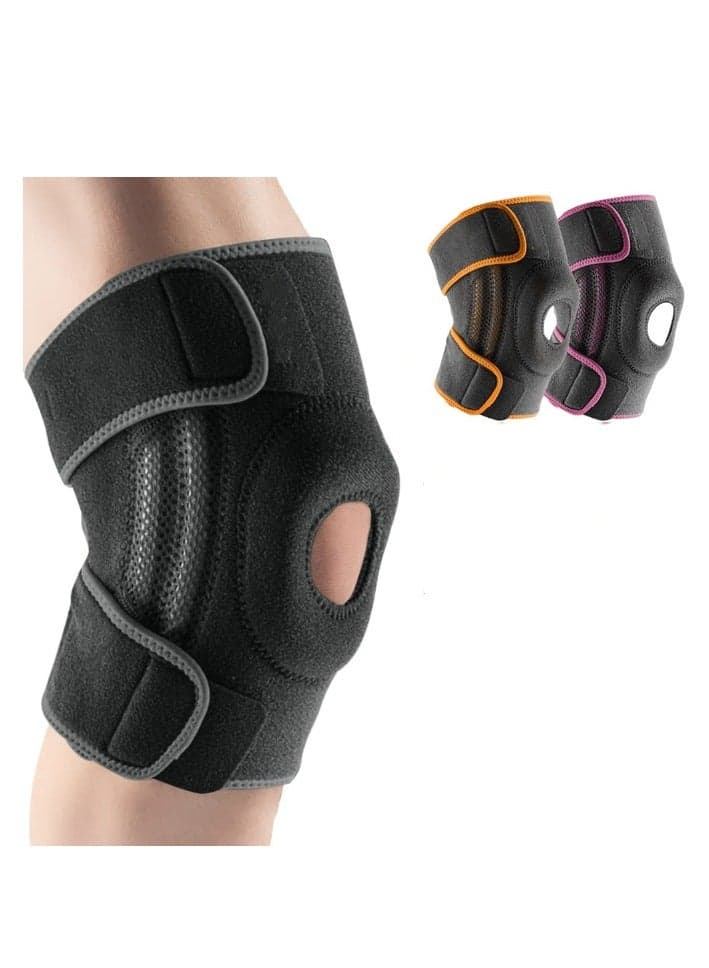 Professional Knee Pad Knee Brace with Side Stabilizers and Patella Gel Pads Adjustable Compression Knee Support Braces for Knee Pain