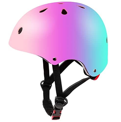 Kids Helmet Color Gradient Skateboard Helmet for 35814 Years Kids Girls Boys Youth Bike Helmet for Cycling Scooter Roller Skate Bicycle Rollerblading Skating
