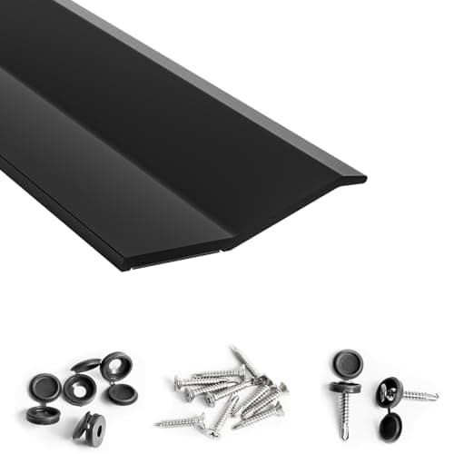 Garage Door Seal Top and Sides,40 FT Universal TPE Weather Stripping Garage Door Trim Seal Weatherproofing Garage Door Seals with Nails and Lids in Black