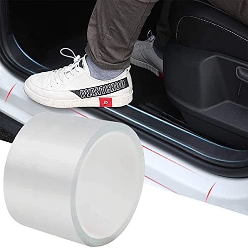 Automaze Car Door Universal Edge Guard Clear Door Sill & Trim Protector, Vinyl Protection Film/Tape, Fit for Most Cars (Transparent, 7cm X 16Ft)