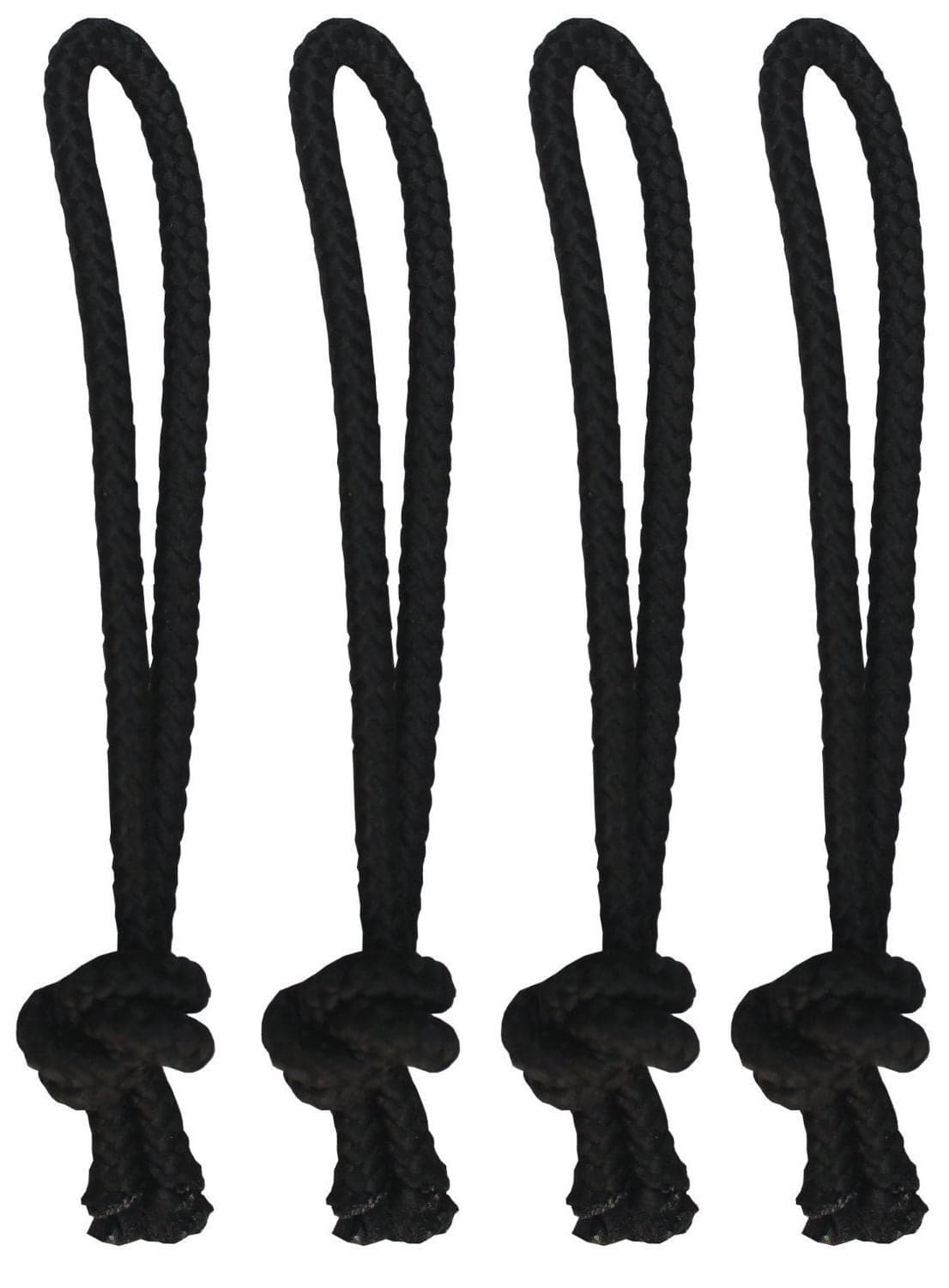 SBS - Leash String Cord for Surfboard, Longboard and SUP - 4 Pack (Black)