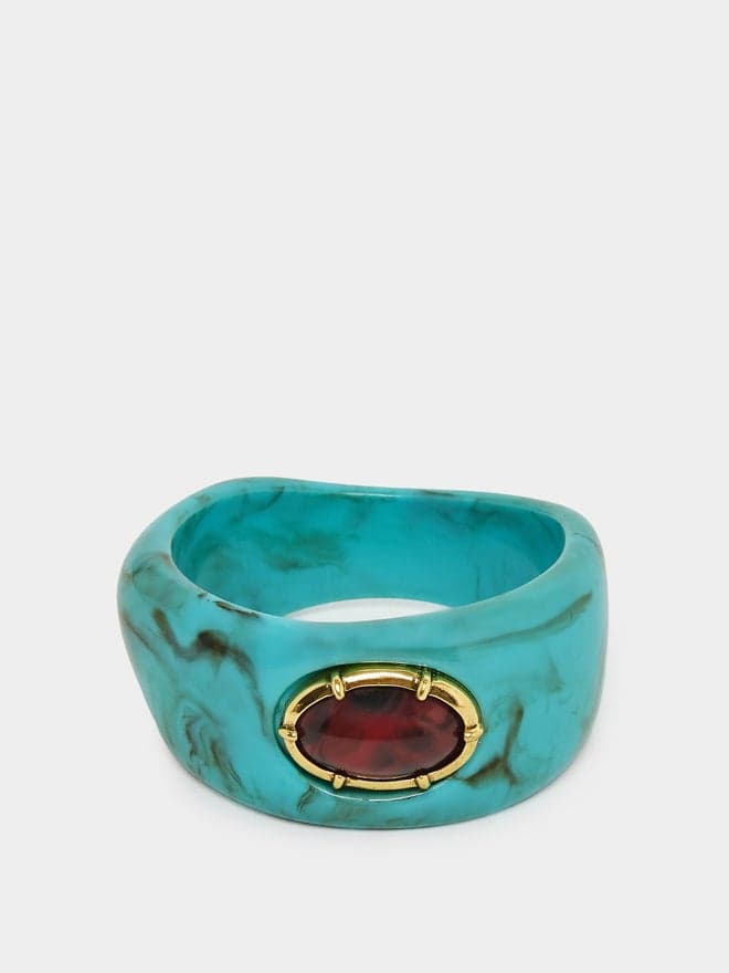 Gemstone Decor Bangle