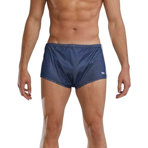 TYR Men's Standard Poly Mesh Trainer Swim Suit, 401 Navy, 28
