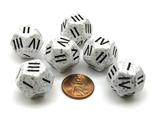 Chessex Speckled Roman d4 Arctic Camo Dice Set of 6