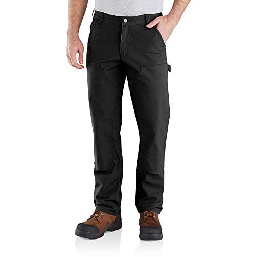 Carhartt Mens Relaxed Straight Rugged Flex Duck DoubleFront Dungaree Black W34 x L34