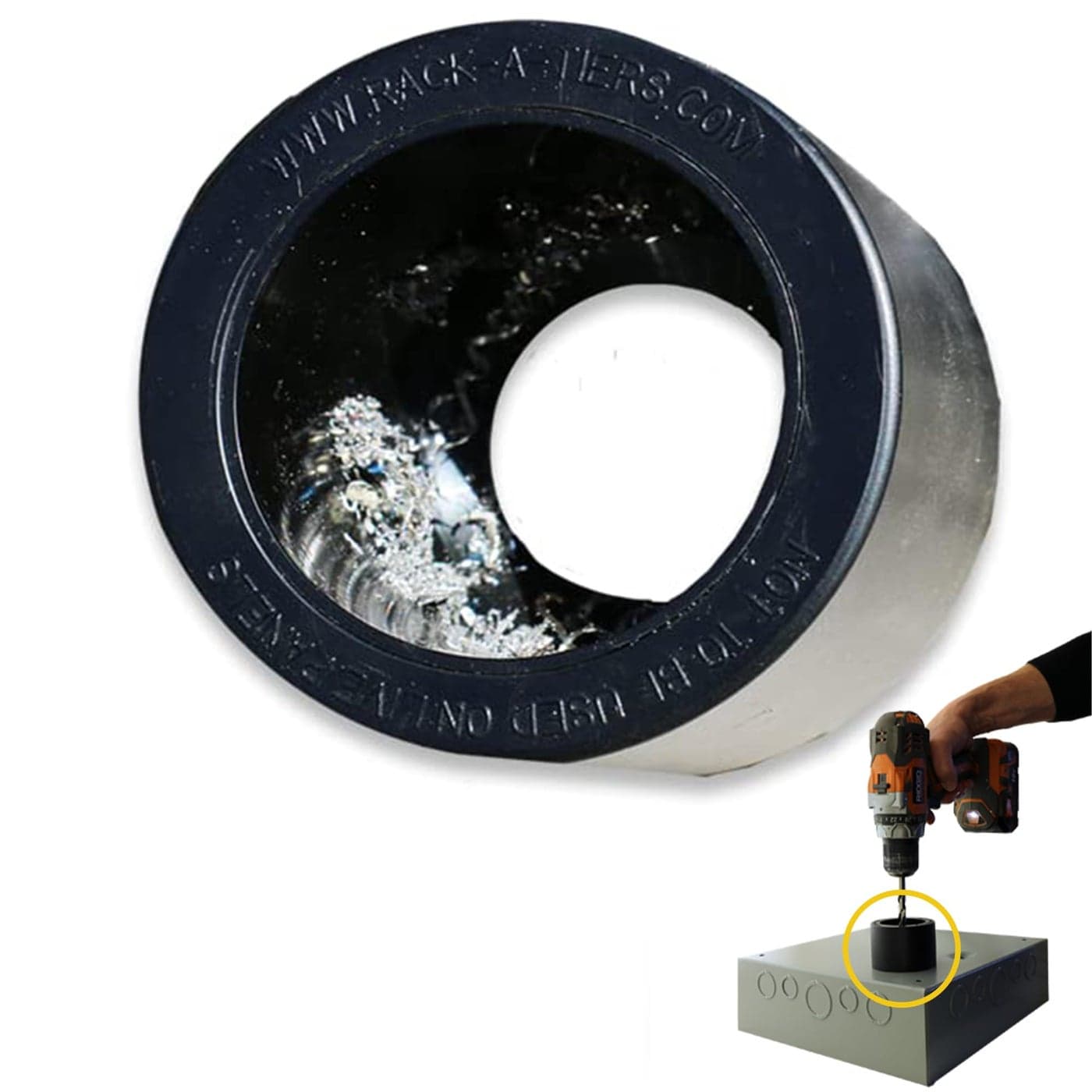 RackATiers Chip Catcher Magnetic Metal Drill Chip Collector Metal Shavings Catcher Metal Drill Shaving Catcher for Electrical Panels 84100
