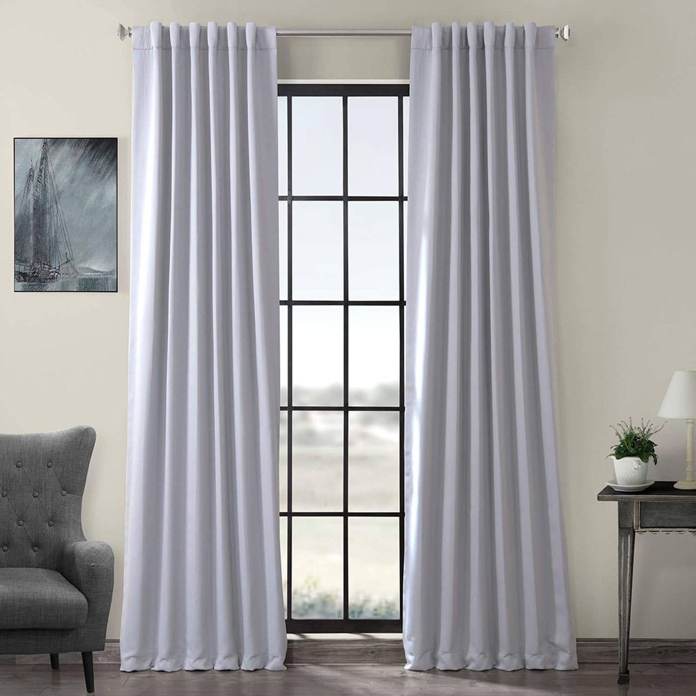 HPD Half Price Drapes Curtain For Room Darkening 50 X 120 1 Panel BOCH144105120 Fog Grey