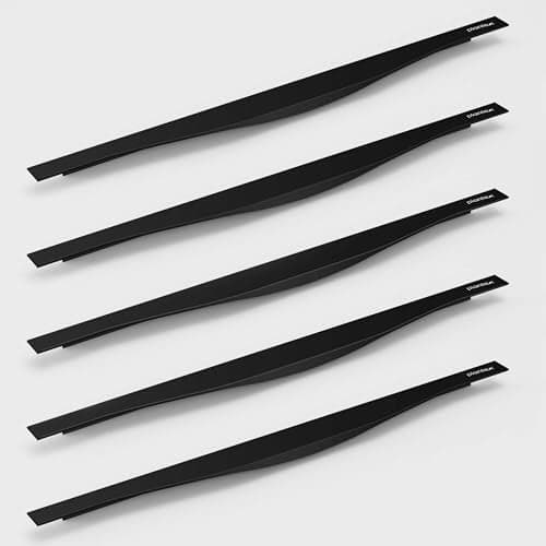 Plantex Profile Handle for Kitchen Cabinet/22 Inch Aluminium Drawer Profile Handle/Wardrobe Pull Handle for Home/Office/Hotel - Pack of 5 (Black)