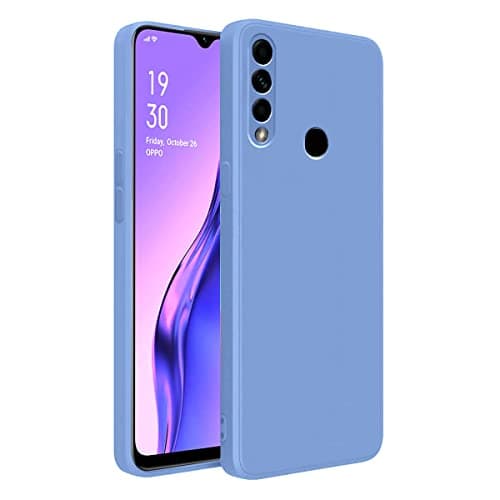 LIRAMARK Silicone Soft Back Cover Case for Oppo A31 / Oppo A8 (Silicone Blue)