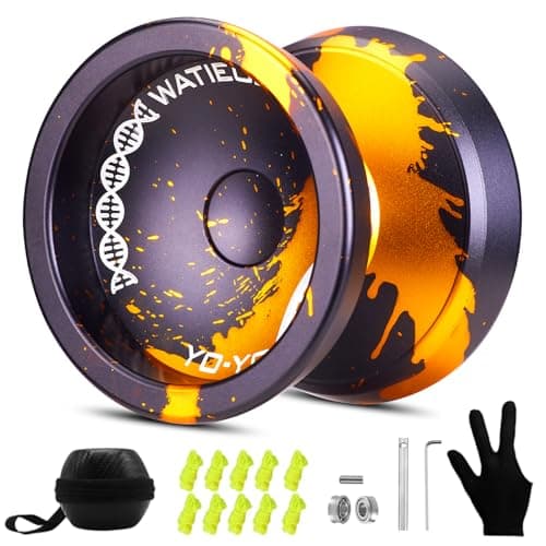 WATIEOBOO yoyo Professional Responsive Yo yo Bearing for Kids 812 Beginner Unresponsive yo yo Bearing for Fingerspin Yoyos Tricks with Yoyo AccessoriesBlack Gold