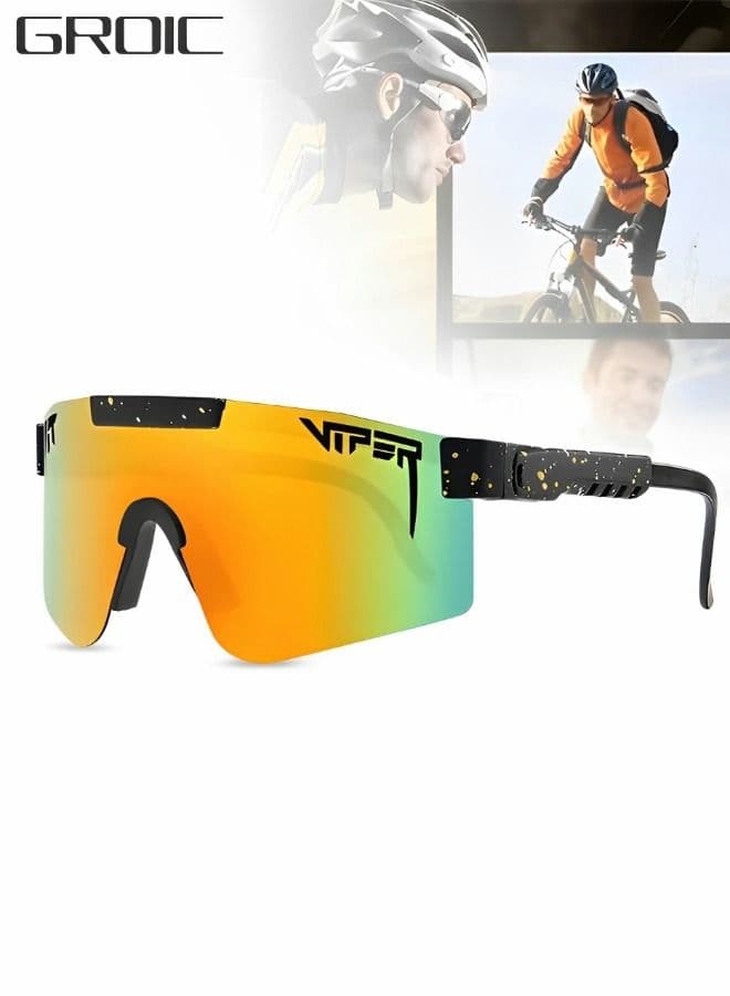 Sports Sunglasses UV Protection Cycling Sunglasses Polarized UV400 Visor Outdoor Windproof Glasses for Sports Running Golf Baseball Fishing