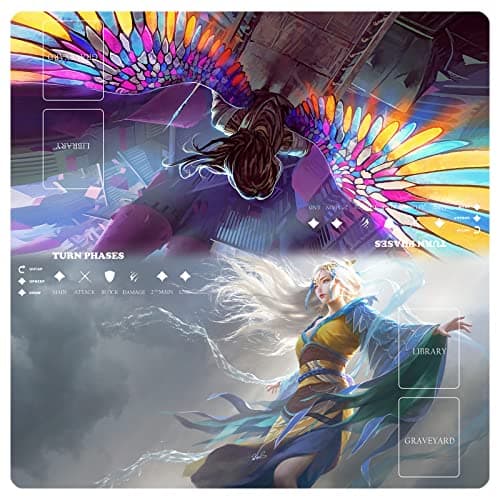 sabermaster MTG Playmat Table Mats Size 60X60 cm Mousepad Compatible for MTG RPG CCG Trading Card Game Play mats Original Play Mat Art Designs Accessories