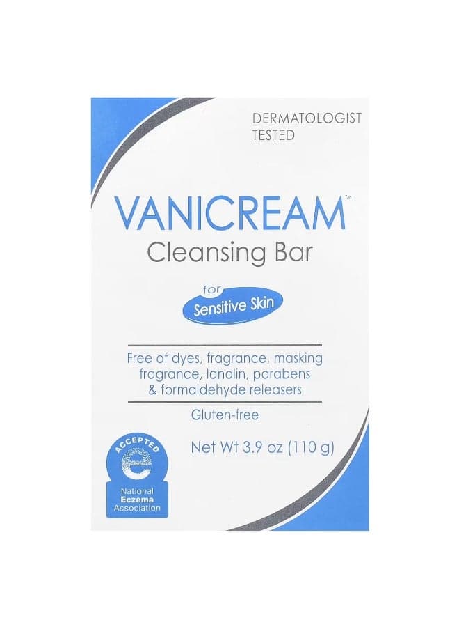 Vanicream, Cleansing Bar, For Sensitive Skin, Fragrance Free, 3.9 oz (110 g)