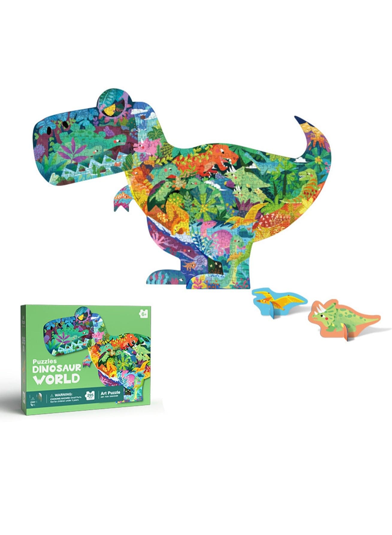 Diy Popular Puzzle Animal Educational Thinking Children'S Advanced Toys (295 pieces of Dinosaur Park)