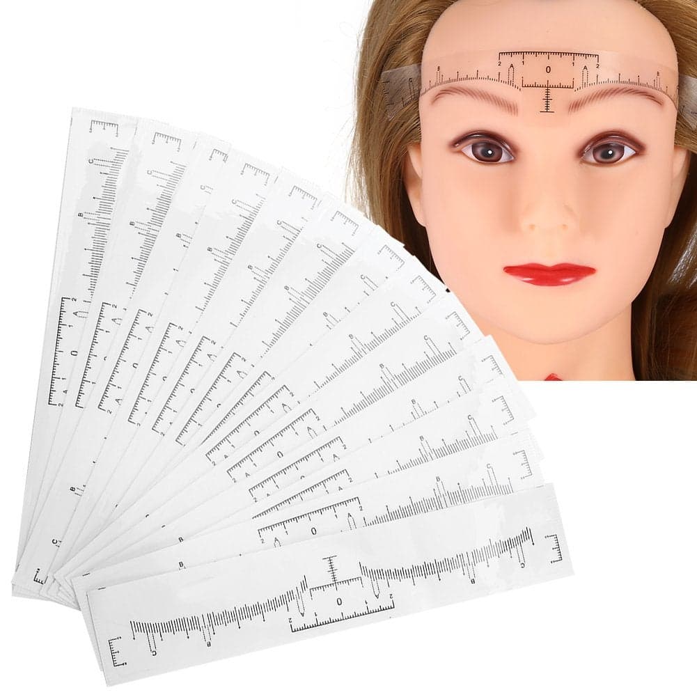 Eyebrow Ruler 50Pcs Disposable Adhesive Eyebrow Sticker Eyebrow Ruler Makeup Sticker Makeup Tool For Makeup Measurement