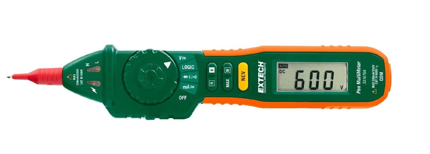 Extech 381676A Pen MultiMeter with Built-in NCV, Fully Loaded Pen-Style Meter with 9 Functions, Auto/Manual Ranging Pen-Style Multimeter, Large 2000 Count High Contrast LCD Display