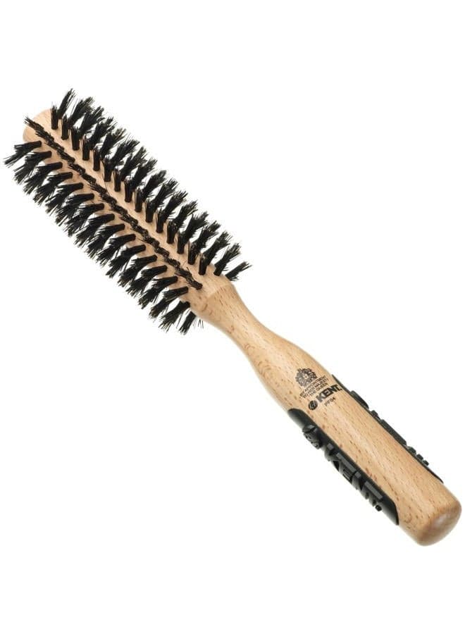 Kent PF04 Small Round Curling Brush with Hard Natural Boar Bristle- Hair Drying Brush, Round Hair Brush, and Blowout Brush - Small Round Brush for Dry Hair - For Shoulder Length or Shorter Hair