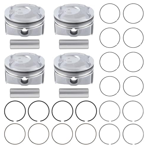 AUTOKAY 4 x Piston & Rings kit Fits for Hyundai Accent Kia Rio 1.6L DOHC 2012 2013 2014 2015 2016 2017, Re#23041-2B600, 23041-2B610, 23041-2B620, 23410-2B600