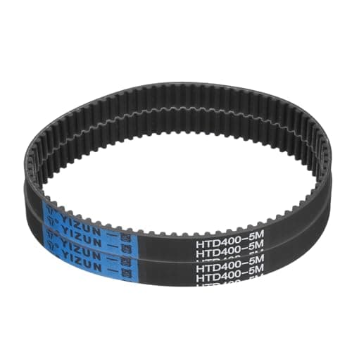 uxcell 2pcs HTD-5M Rubber Timing Belt 80 Teeth, 400mm Pitch Length x 15mm Width x 3.6mm Height, Closed Loop Pulley Timing Belt