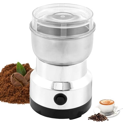 Electric Coffee Grinder 300ml Mini Spice Mill - Stainless Steel One-Touch Start Portable Dry Grinder for Coffee Beans and Spices