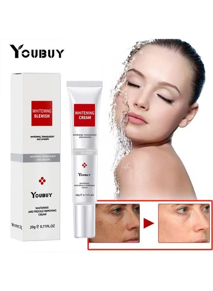 Whitening And Freckle Removing Cream, Dark Spot Corrector Remover Cream Whitening Moisturizing Brighten Complexion Improving Skin Barrier 20G