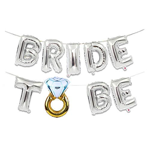 DFLIFE 1 x 20 Inch Silver Bride to Be Jumbo Foil Balloon Wedding Occasion Unisex
