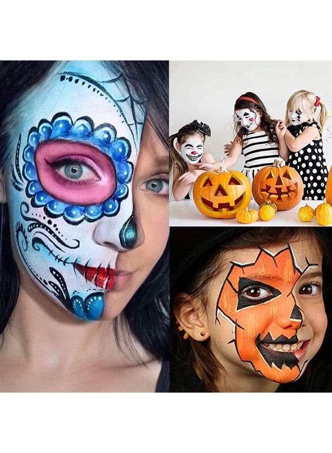 Face Body Paint Oil, Professional 15 Colors FX Makeup Palette- Non Toxic Hypoallergenic Safe Facepaint for Halloween, Cosplay Costumes, Parties and Festivals