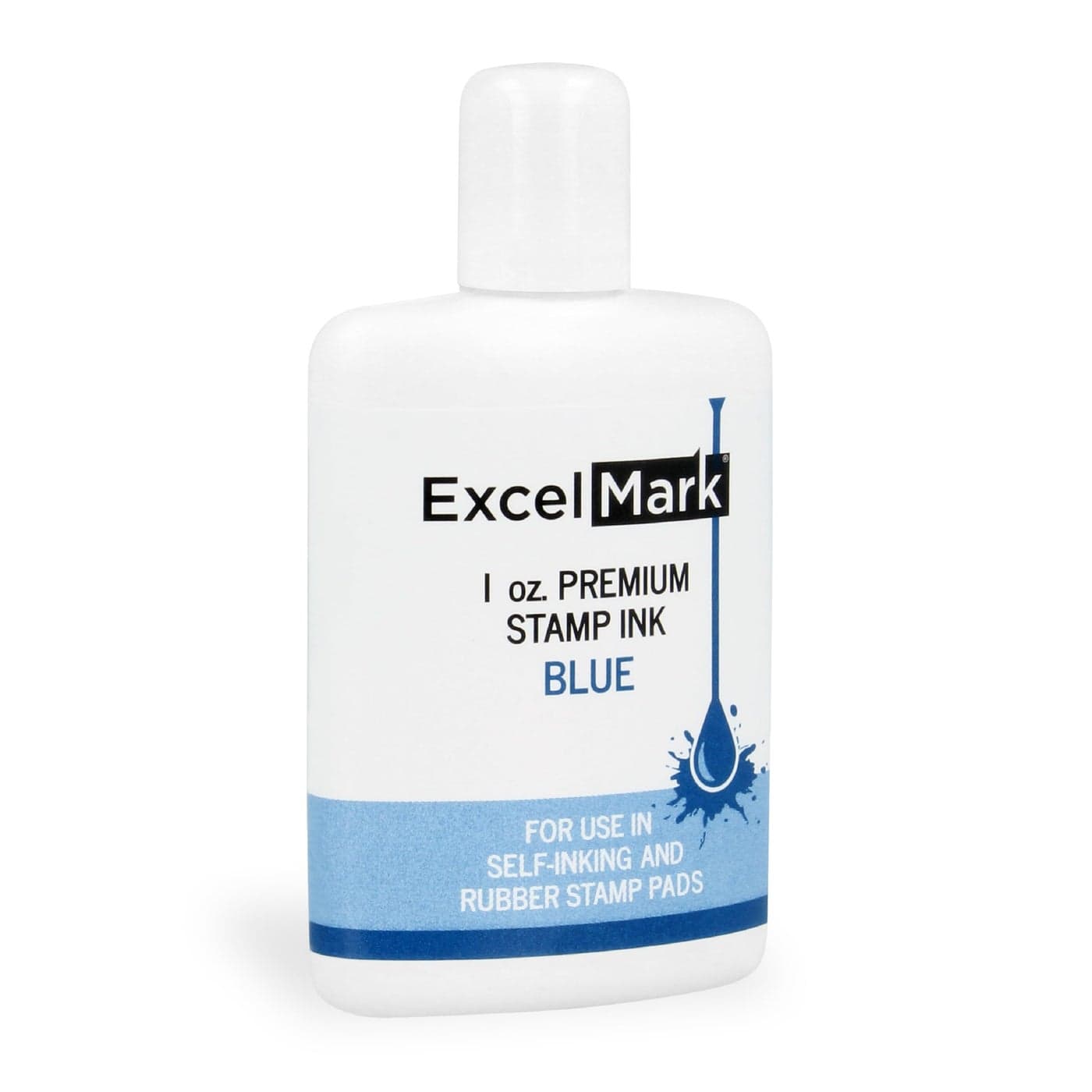 ExcelMark Premium SelfInking Stamp Refill Ink 1 oz Blue