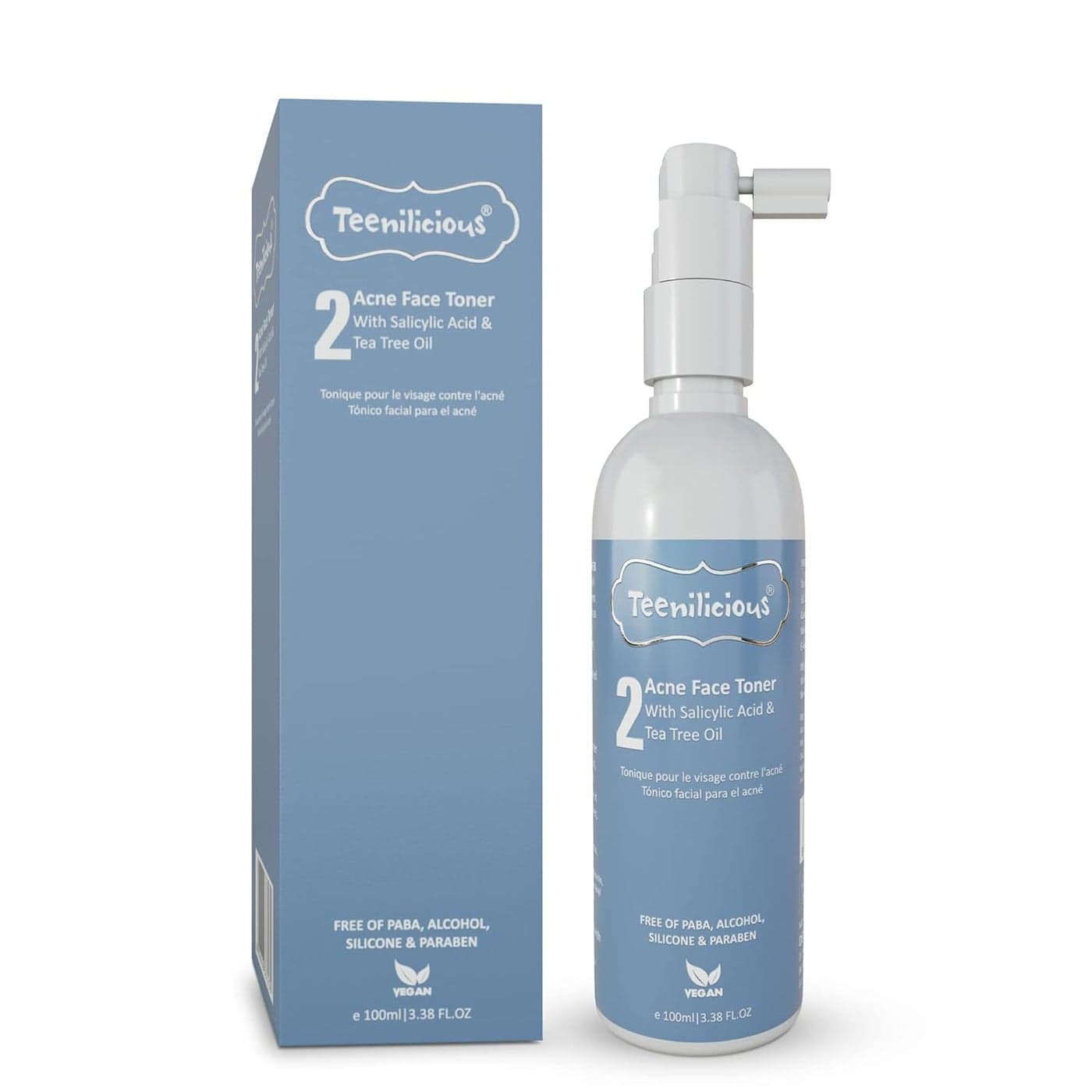 Teenilicious Acne Toner For Face With 05 Salicylic Acid Natural Tea Tree OilAcne Toner For Women MenFor Blackheads WhiteheadsComedonal AcneAcne Toner For Oily Skin Comedonal 100Ml