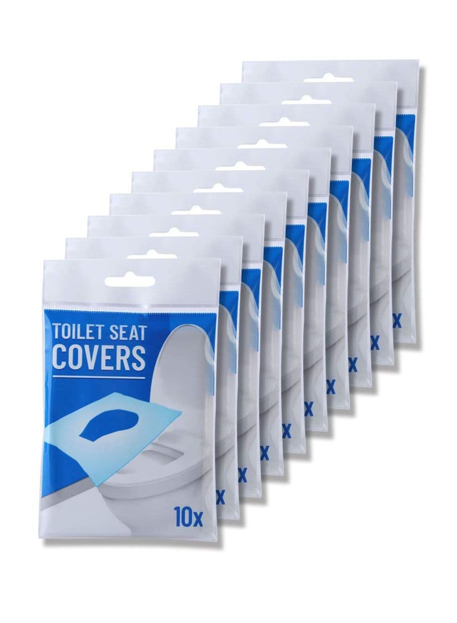 10 Packs Disposable Paper Toilet Seat Covers Cover for Kids Toddler Adults Pregnant Woman Use in Public Toilets