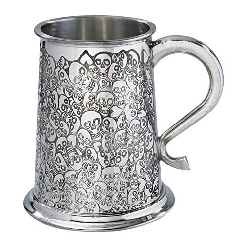 Wentworth Pewter Love Skull 1 Pint Pewter Tankard Mug