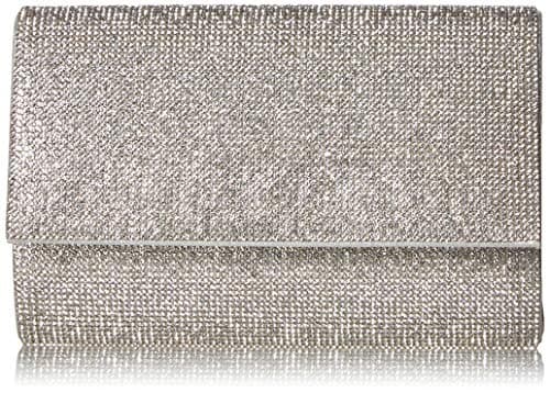 Jessica McClintock womens Alexis Sparkle and Shine Clutch Evening Bag, Silver, One Size US