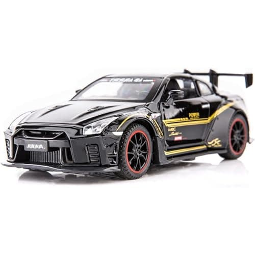 Coelon 1:32 Scale nessan R35 Die Cast Metal Car Toy with Light and Sound for Kid