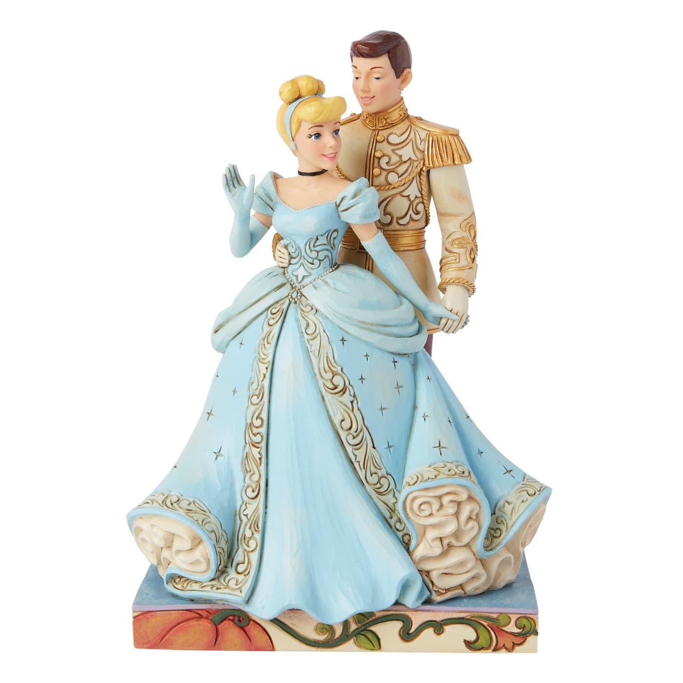 Enesco Disney Traditions Collection by Jim Shore Cinderella and Prince Charming Figurine Stone Resin Hand Painted Crafted Collectible Disney Princess Figurines Home Decor Statue 768 Inch