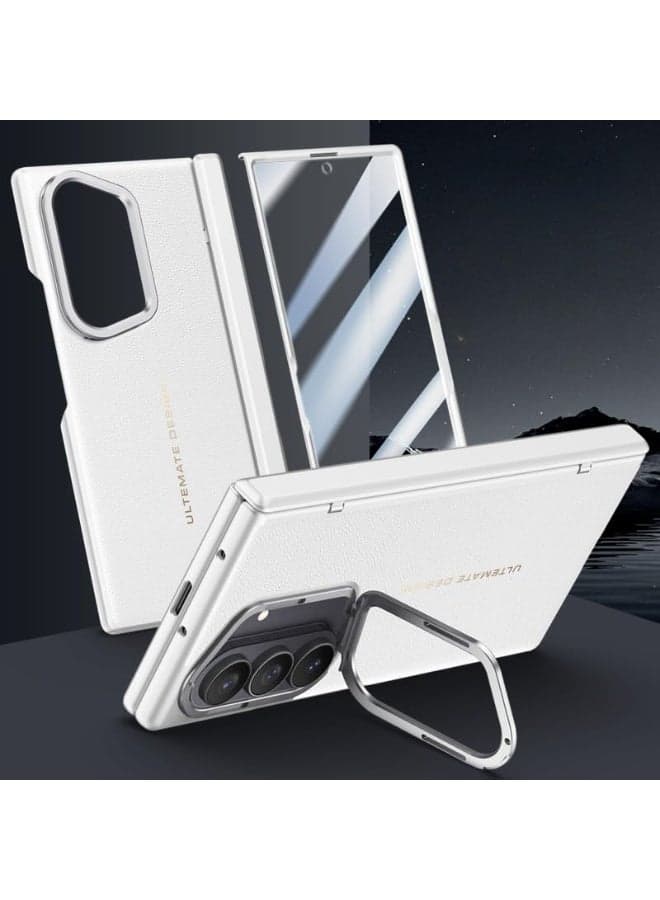 Case Compatible with Samsung Galaxy Z Fold 7, Built-in Front Screen Protection Alloy Lens Protection Stand, Multi-functional Protective Cover for Samsung Z Fold7 2025