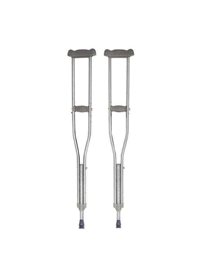 Lightweight Adjustable Underarm Crutches for Injury Recovery and Daily Mobility Support Designed with ergonomic underarm padding, secure hand grips, anti-slip feet, strong aluminum frame, adjustable height settings, and dependable support for adults recovering from fractures, surgery, or leg injurie