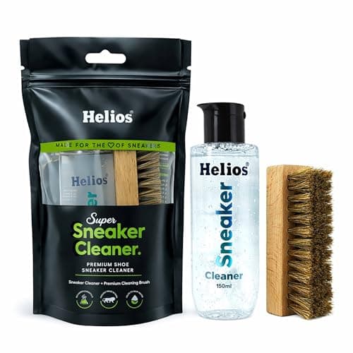 Helios Super Sneaker Cleaner Kit 150 ml | Sneaker cleaning kit | Shoe cleaner kit | Sneaker Cleaner Kit Used for Nubuck, Sport Shoes | All Shoe Cleaning Purpose With Shoe Cleaning Brush (Pack Of 1)