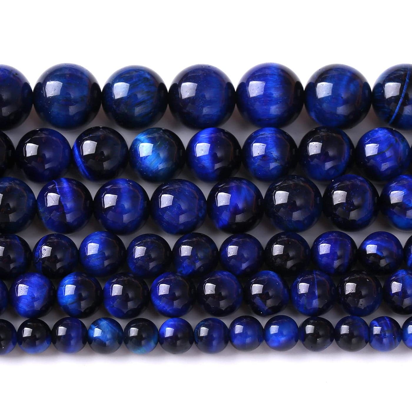 Natural Stone Lapis Blue Tiger Eye Beads Round Loose Spacer Beads for Jewelry Making DIY Bracelet Necklace 12mm 32PCS