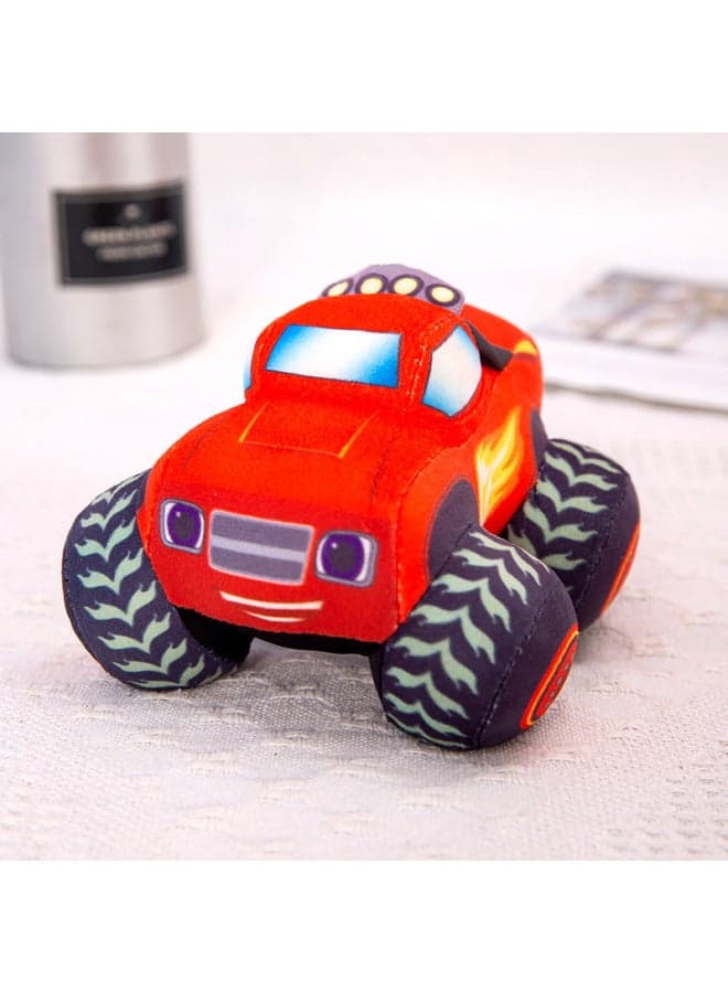 Car Plush Toy Children's Cartoon Car Doll Boys Birthday Children's Day Gift Wholesale-Specifications:14cm-Color:Red Plush Car
