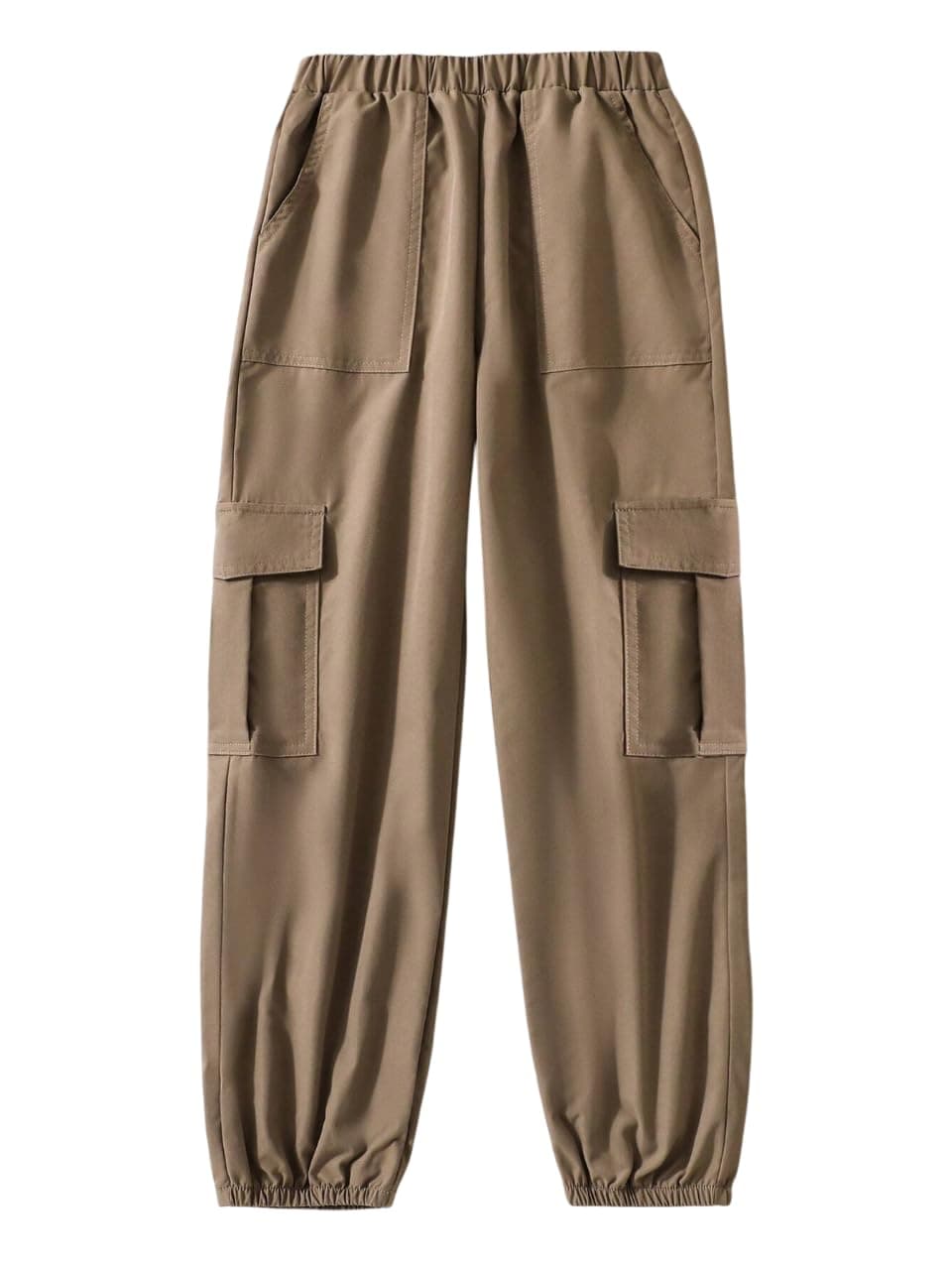 TAGAS Girls Mid Rise Regular Cargo Pant ||Relaxed Trouser Joggers || (GC-40-KHAKI-15_Khaki, 15-16 Years