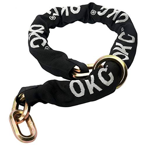 OKG Maximum Security Heavy Duty Cinch Chain 10 lbs 5 ft x 12 in 12mm Cut Proof Chain with Hardened Steel for Motorcycles Trailers Generators