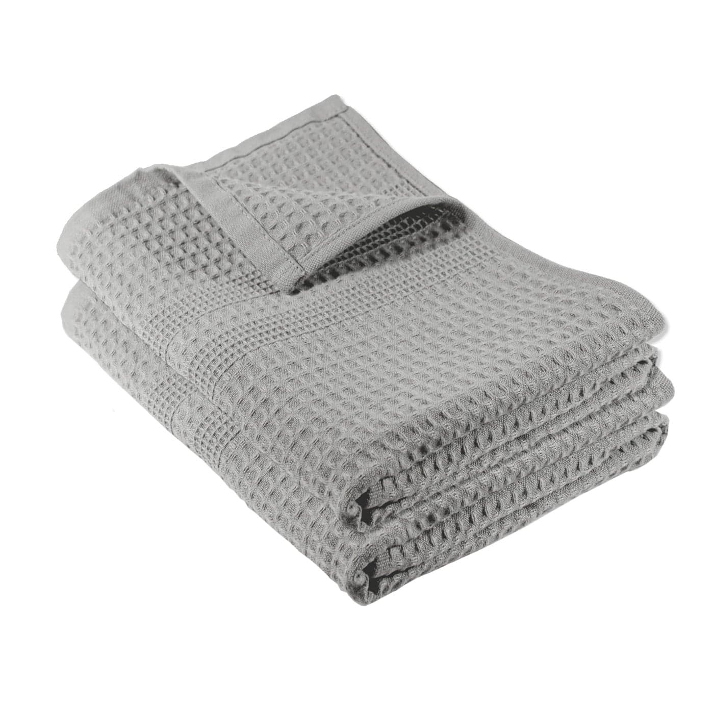 GILDEN TREE Waffle Hand Towels for Bathroom Quick Dry Towel Super Absorbent Thin 100 Cotton Hand Towels Lint Free Hand Towels for Bathroom Set of 2 Classic Style Pewter