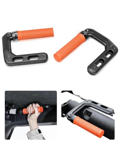 JROAD Bronco Aluminum Grab Handles Roll Bar Non-Slip Grip HandlesCompatible with Ford Bronco 2021-2025 Front or Rear Seat 4 Door Soft/Hard Top,Bronco Raptor Interior Accessories (2PCS/Orange)