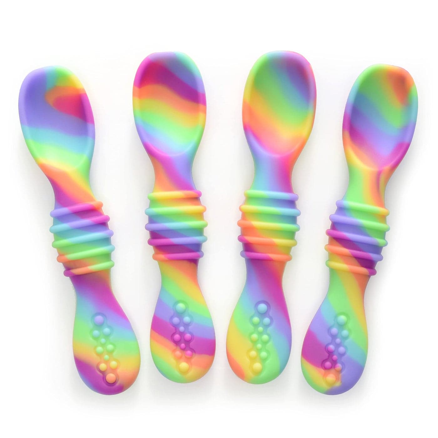 PrimaStella Silicone Chew Spoon Set for Babies and Toddlers Safety Tested BPA Free Microwave Dishwasher and Freezer Safe