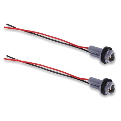 Ajxn 2 Pack T15 Car Turn Signal Lights Harness Pigtail Socket Replacement T10 T13 T15 Vehicle Brake Lights Wiring Harness Universal Automotive Lighting Bulb Connector Accessories Grey