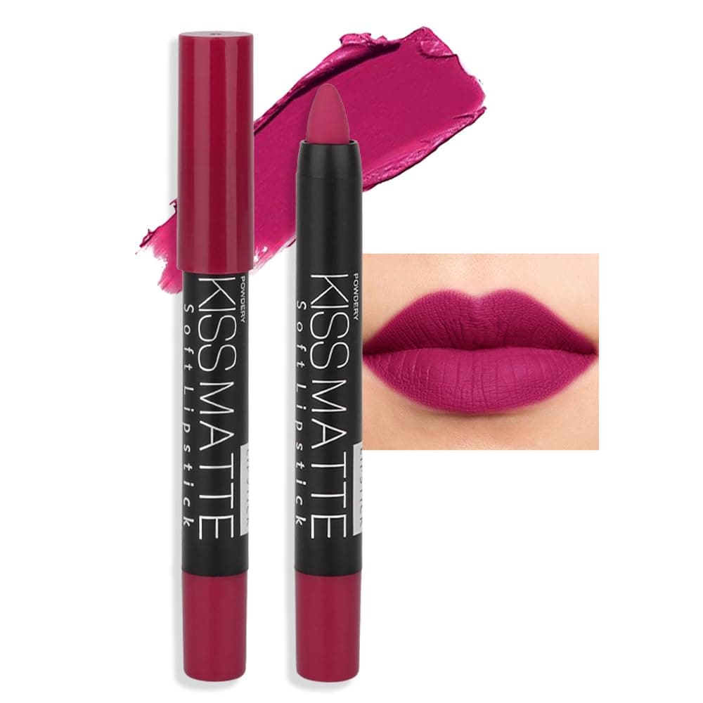 BINGBRUSH Smooth Longwear Lipstick Pack Set, Matte Color Stick Ultimate Lip Crayon for Makeup Collection - Waterproof Velvet Lipgloss Lip Stain (14#)