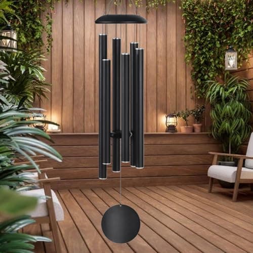 Large Wind Chimes for Outside Deep Tone, Memorial Sympathy Gifts for Loss of Loved One,48" Wind Chime with 6 Heavy Tuned Aluminum Tubes Outdoor Clearance for Garden,Yard,Patio & Lawn