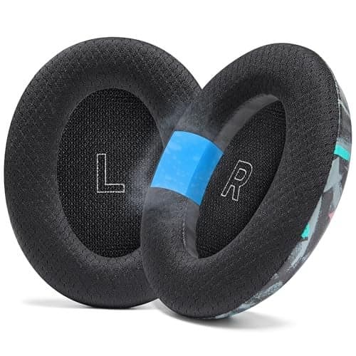 WC Freeze QC Ultra – Cooling Gel Replacement Earpads Compatible with Bose QuietComfort Ultra Gen 1 & Gen 2 by Wicked Cushions | Breathable Fabric, Extra Thick & Cool | 90's Black