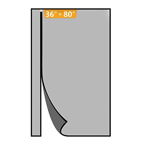 Yotache Left Right Side Opening Screen Doors with Magnets Fits Door Size 36 x 80, Reinforced Sewing Magnetic Mesh, Actual Screen Size 38" x 81" Black