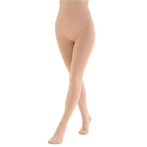 EVERSWE Women's Opaque Fleece Lined Tights, Thermal Tights (Nude,XL)